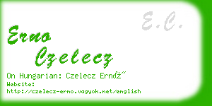 erno czelecz business card